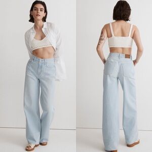 NEW NWT Madewell Superwide-Leg Jean Lafontaine Wash